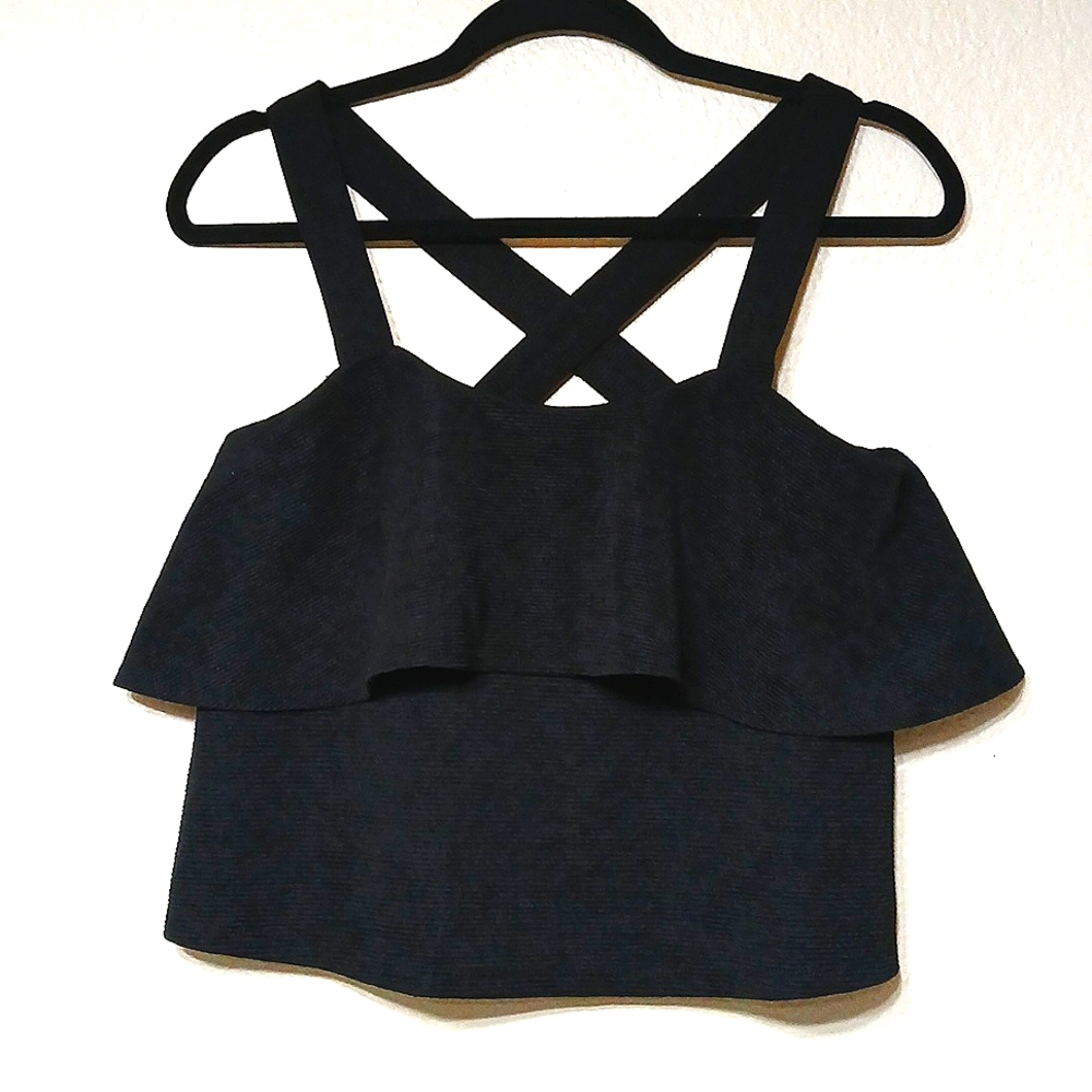 MADEWELL Tiered Ruffle Crop Top